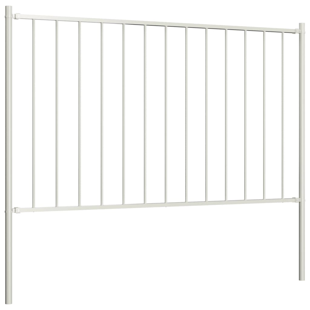 Gjerdepanel Woerden med stolper stål 1,7x1,25 m hvit