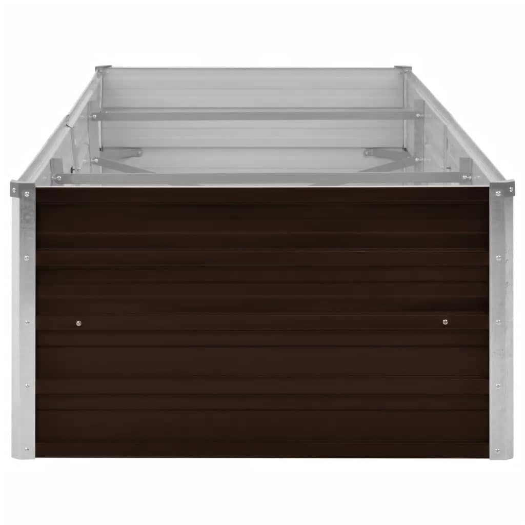 Høybed brun 240x80x45 cm galvanisert stål