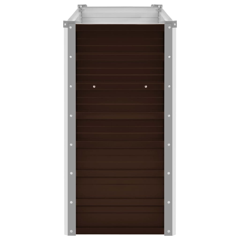 Høybed brun 100x40x77 cm galvanisert stål