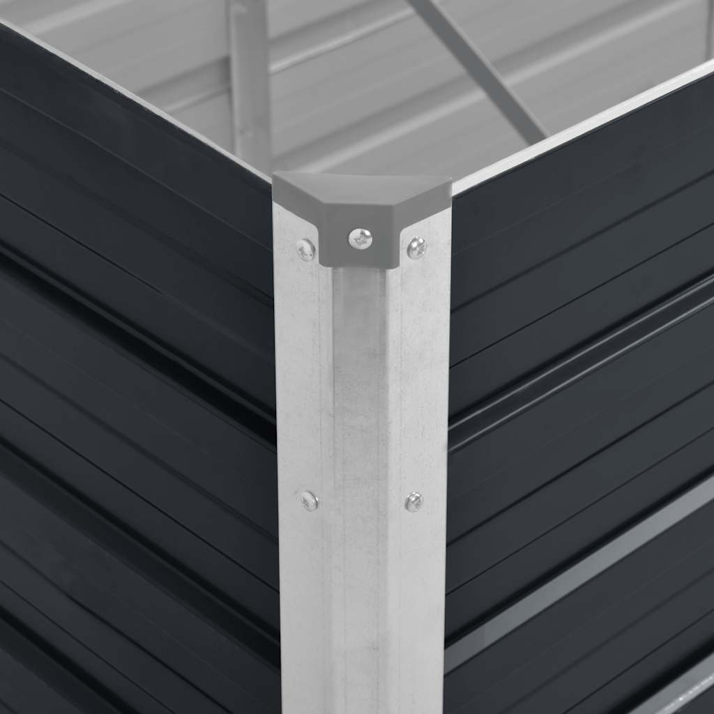 Høybed antrasitt 240x80x77 cm galvanisert stål