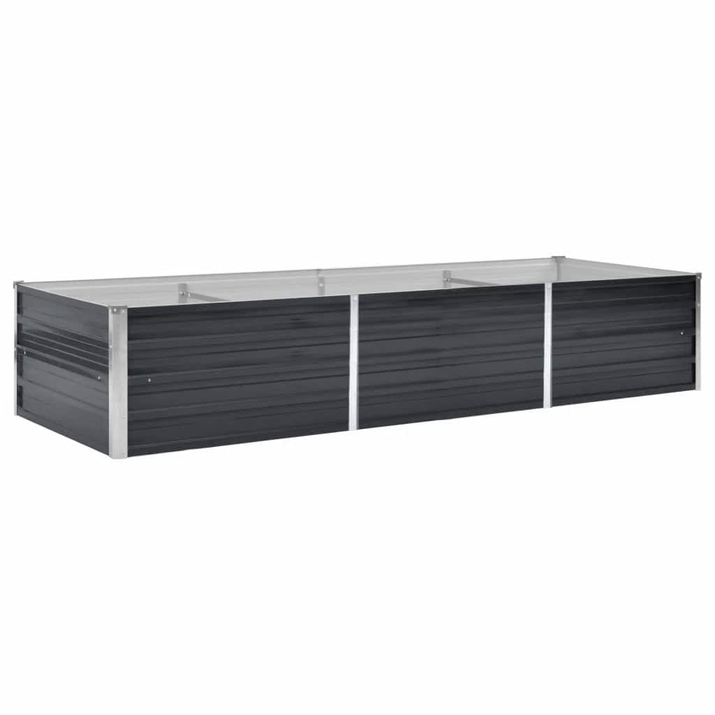 Høybed antrasitt 240x80x45 cm galvanisert stål