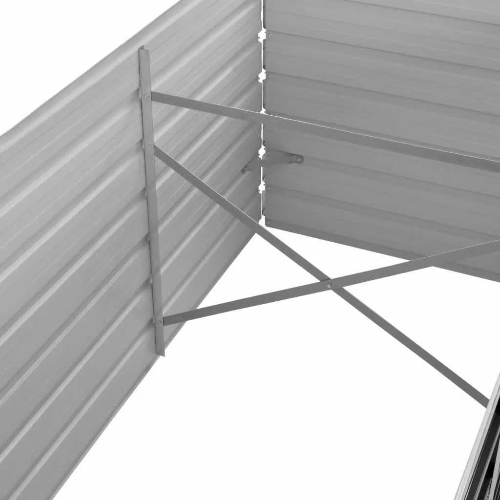 Høybed antrasitt 240x80x45 cm galvanisert stål