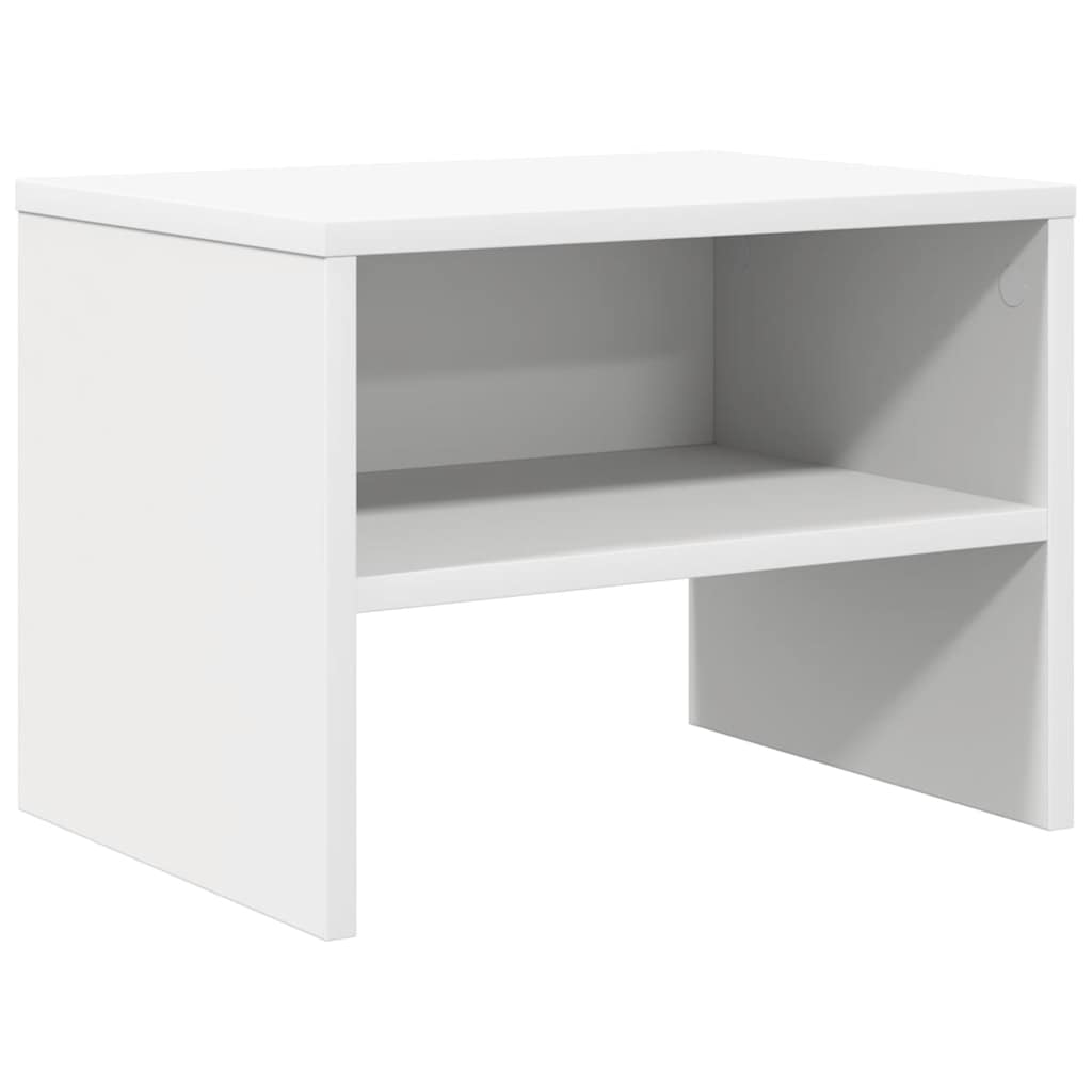 Nattbord hvit 40x30x30 cm konstruert tre