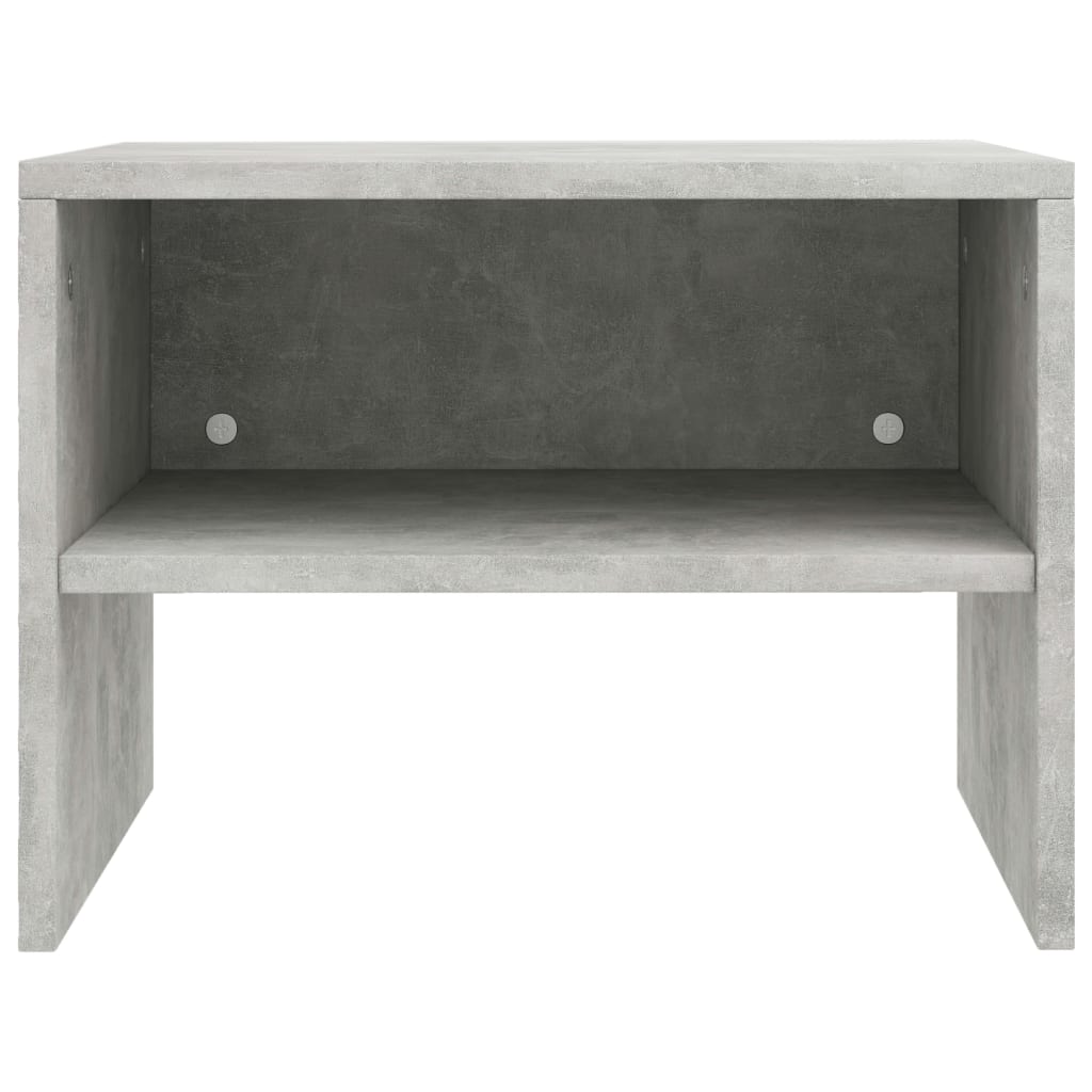 Nattbord 2 stk betonggrå 40x30x30 cm konstruert tre