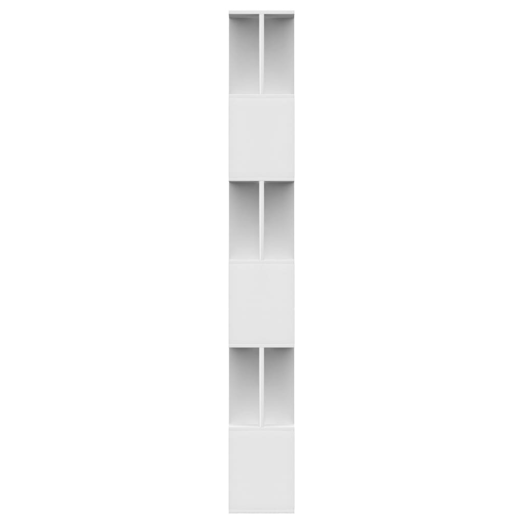 Bokhylle/Romdeler hvit 80x24x192 cm konstruert tre