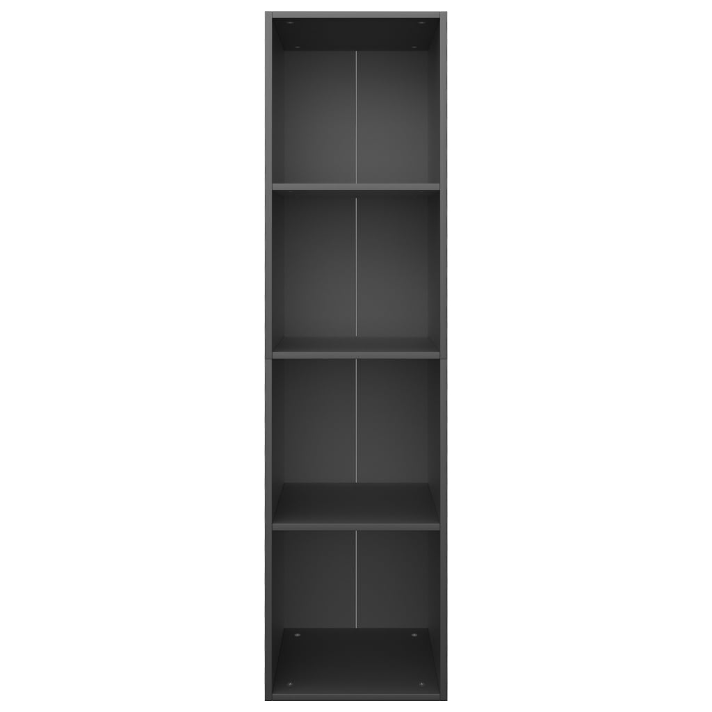 Bokhylle/TV-benk svart 36x30x143 cm konstruert tre