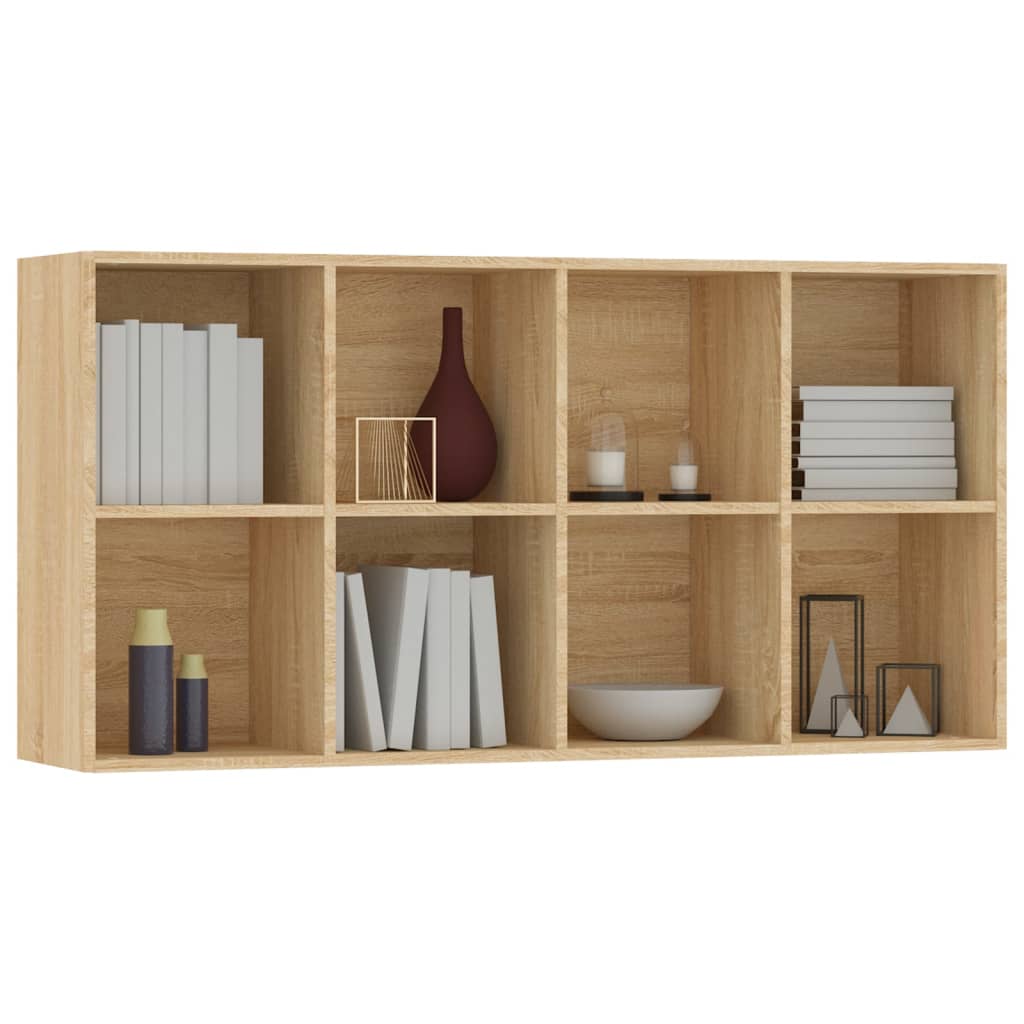Bokhylle/skjenk sonoma eik 66x30x130 cm konstruert tre