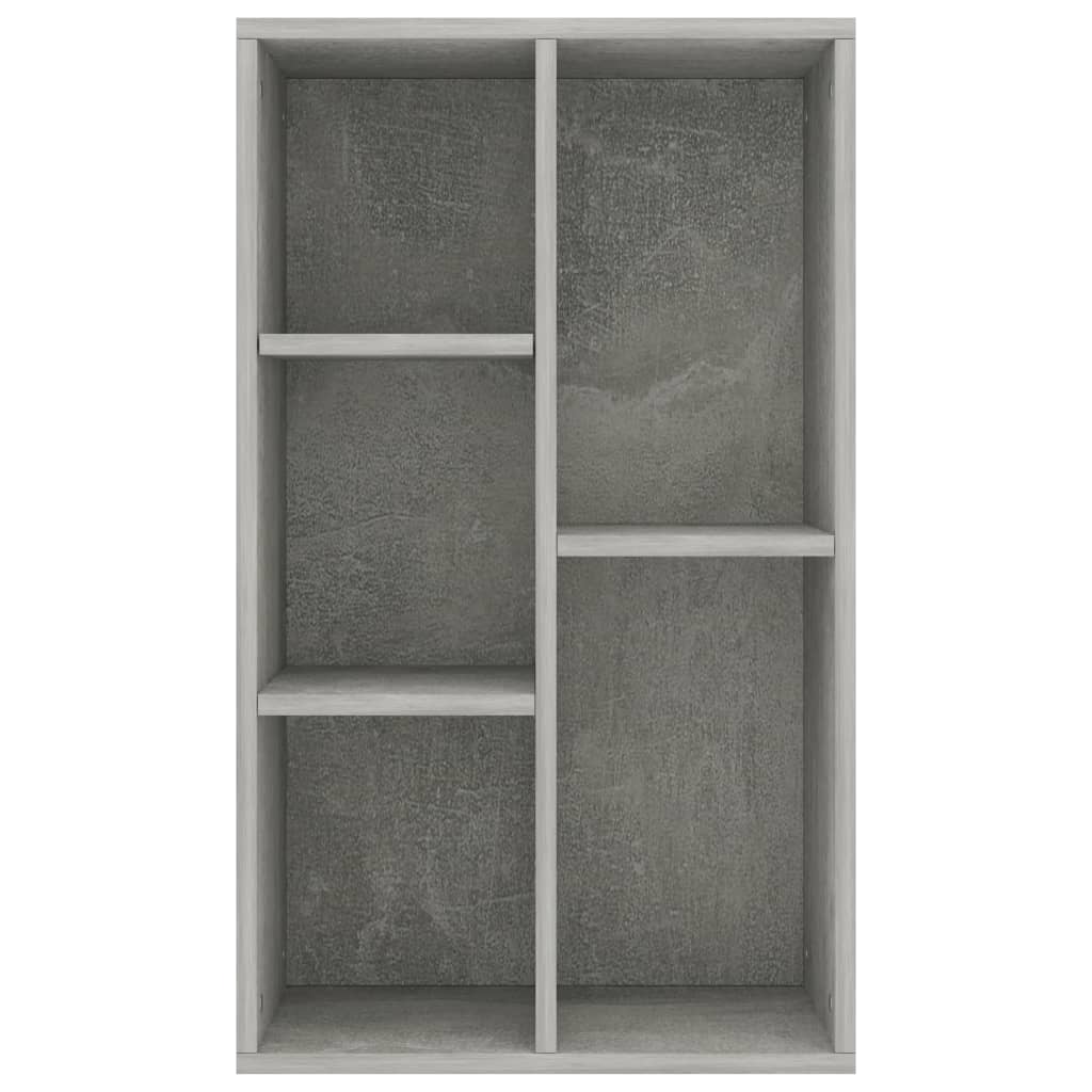 Bokhylle/skjenk betonggrå 50x25x80 cm konstruert tre