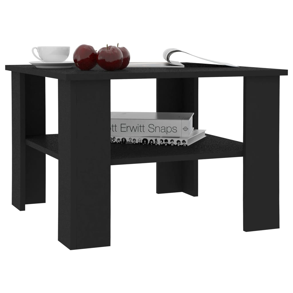 Salongbord svart 60x60x42 cm konstruert tre