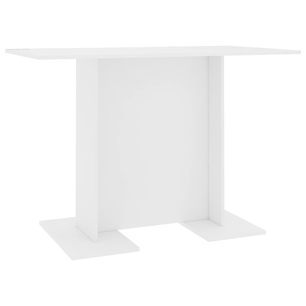 Spisebord hvit 110x60x75 cm konstruert tre