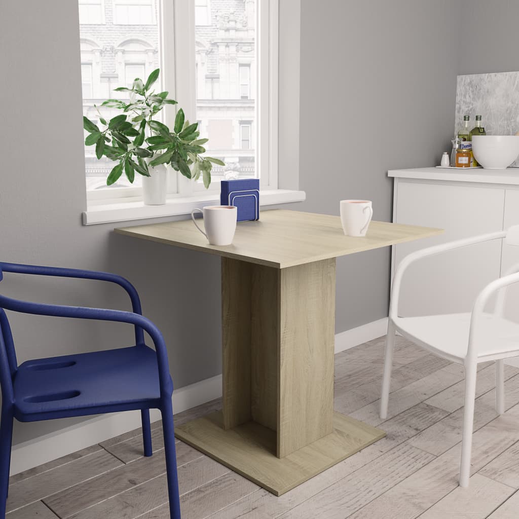 Spisebord sonoma eik 80x80x75 cm sponplate