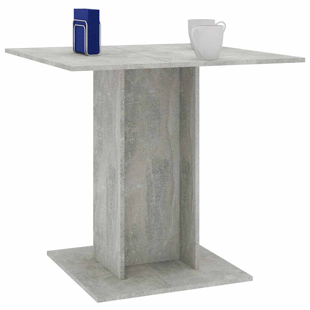 Spisebord betonggrå 80x80x75 cm konstruert tre