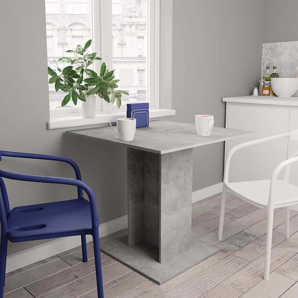 Spisebord betonggrå 80x80x75 cm konstruert tre