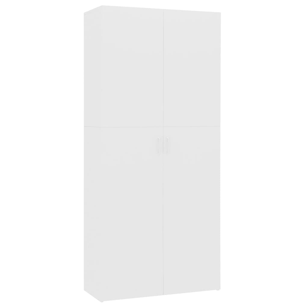 Skoskap hvit 80x35,5x180 cm konstruert tre
