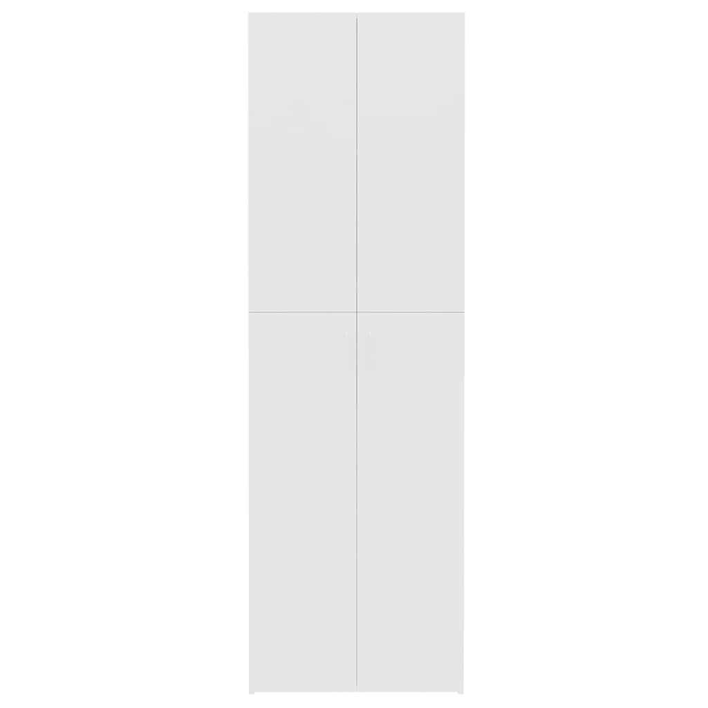Kontorskap hvit 60x32x190 cm konstruert tre