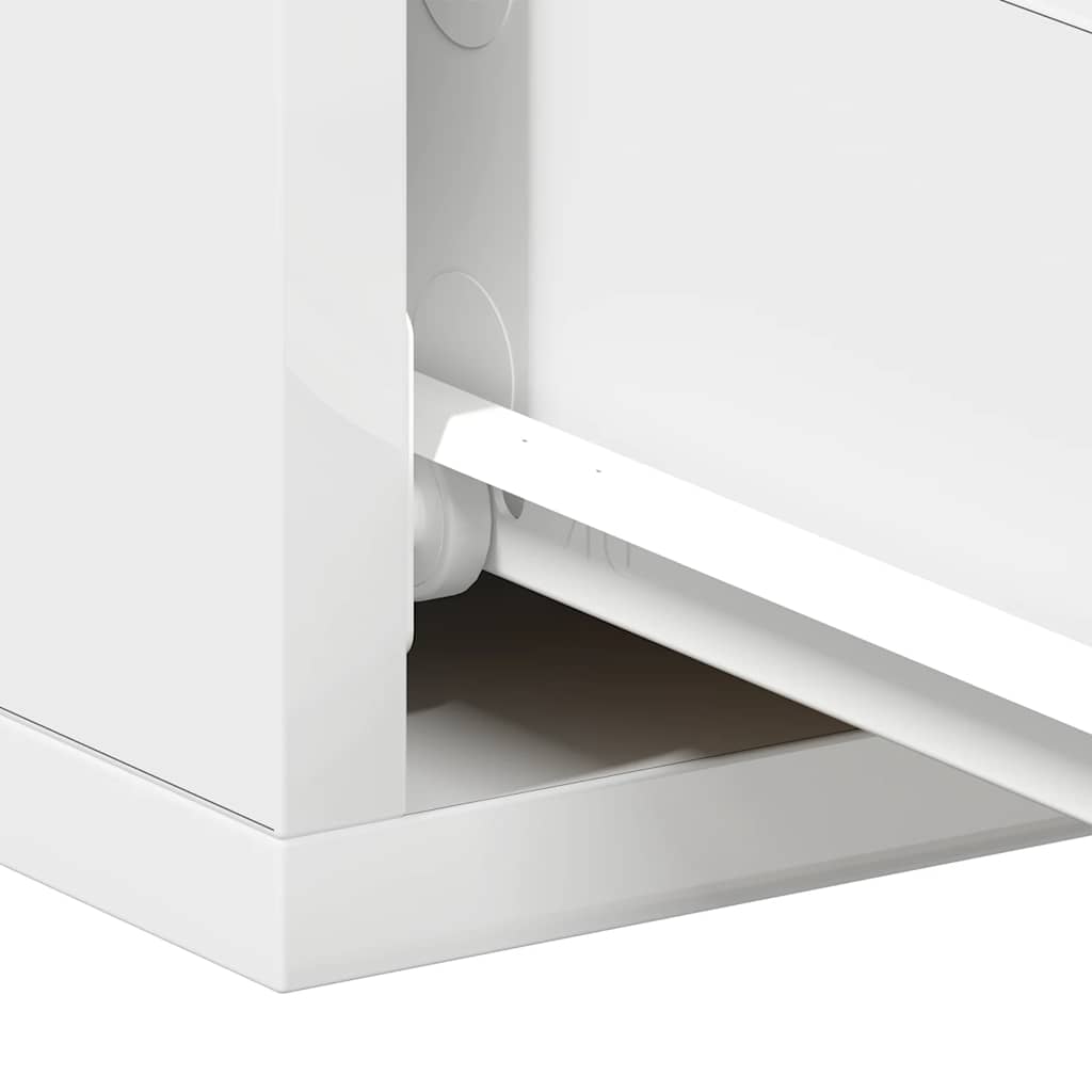 Flytende nattbord 2 stk hvit 40x30x15 cm konstruert tre