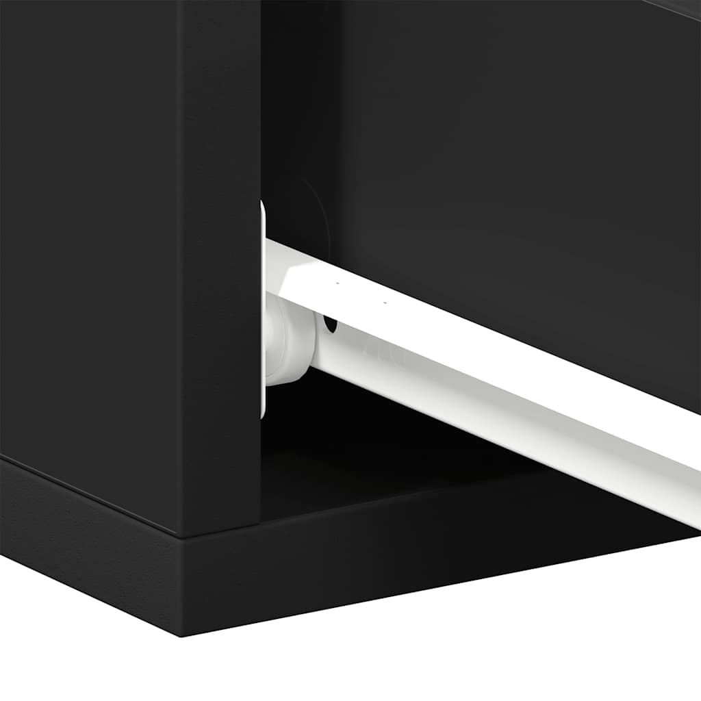 Flytende nattbord svart 40x30x15 cm konstruert tre