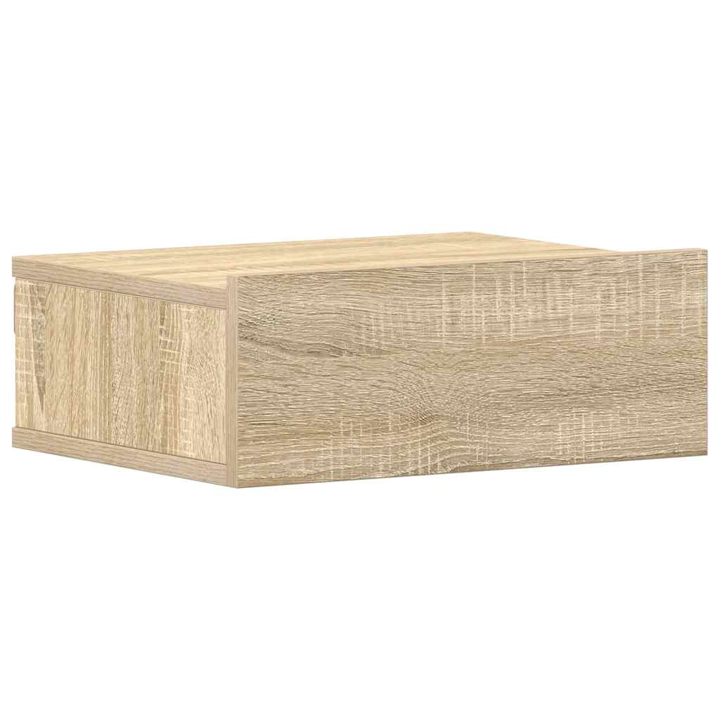 Flytende nattbord sonoma eik 40x30x15 cm konstruert tre