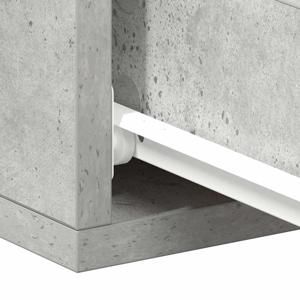 Flytende nattbord 2 stk betonggrå 40x30x15 cm konstruert tre