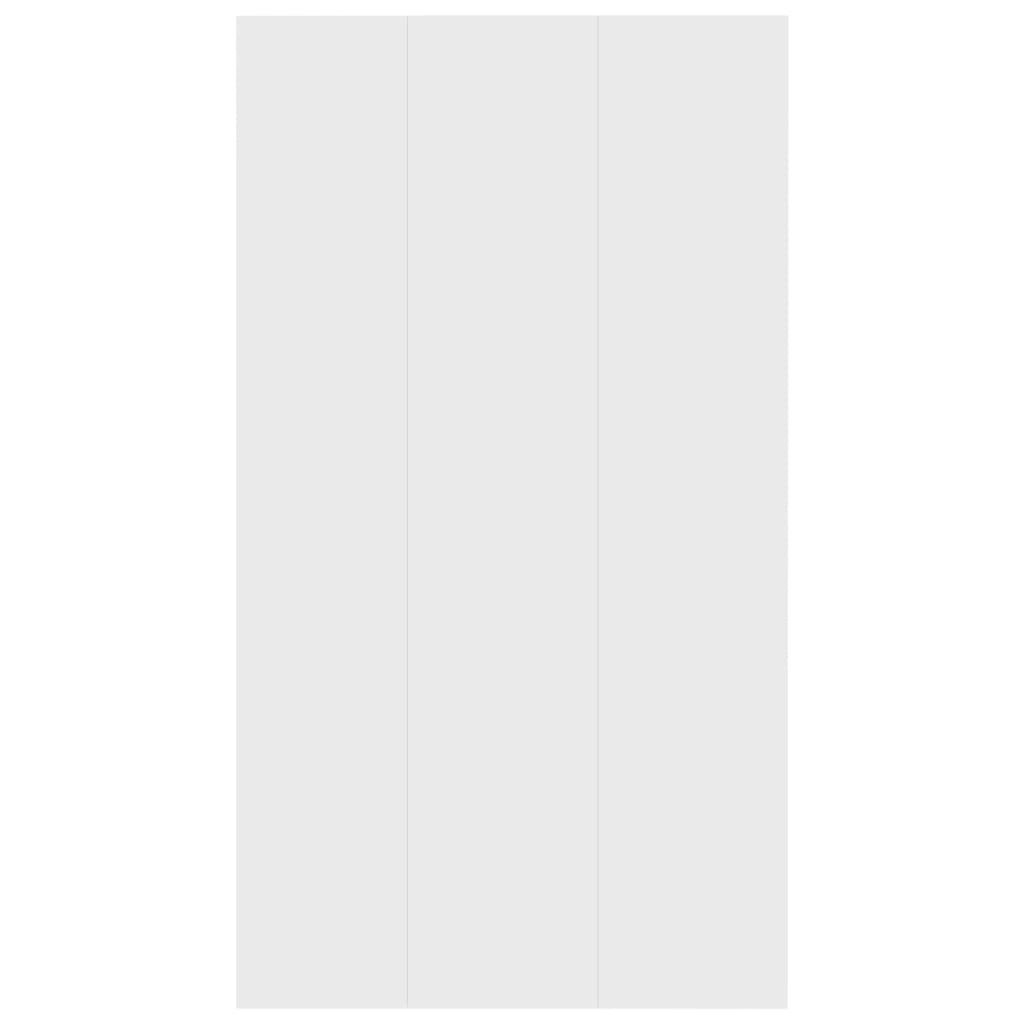 Bokhylle/skjenk hvit 66x30x98 cm konstruert tre