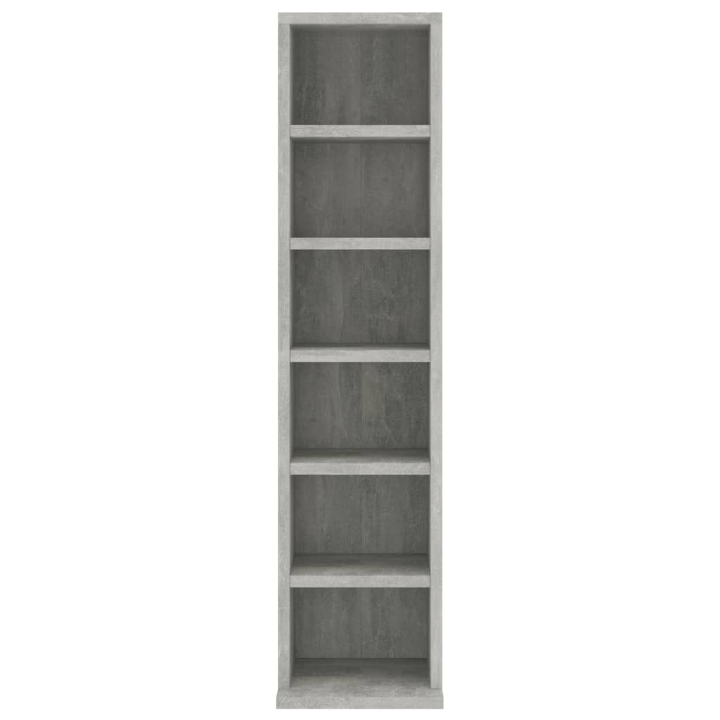 CD-skap betonggrå 21x20x88 cm konstruert tre