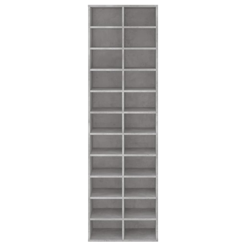 Skoskap betonggrå 54x34x183 cm sponplate