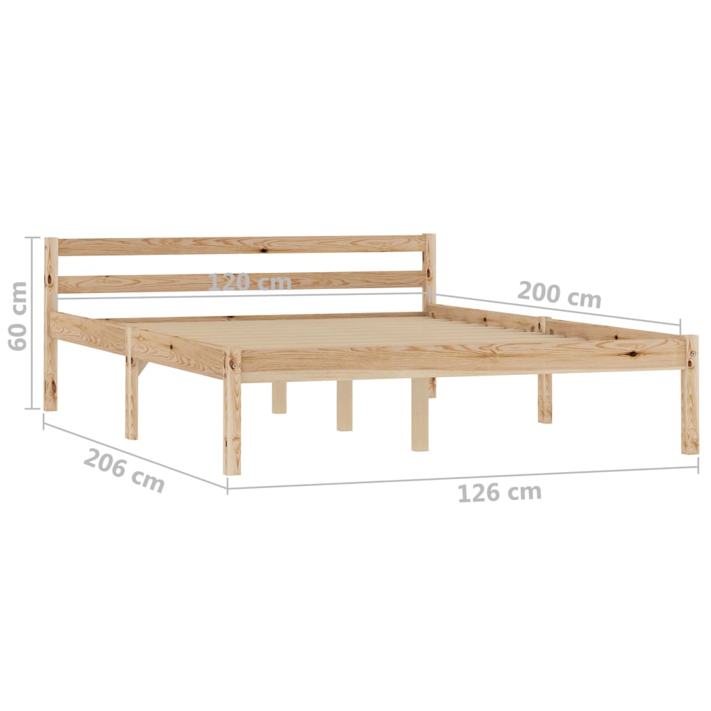Sengeramme heltre furu 120x200 cm