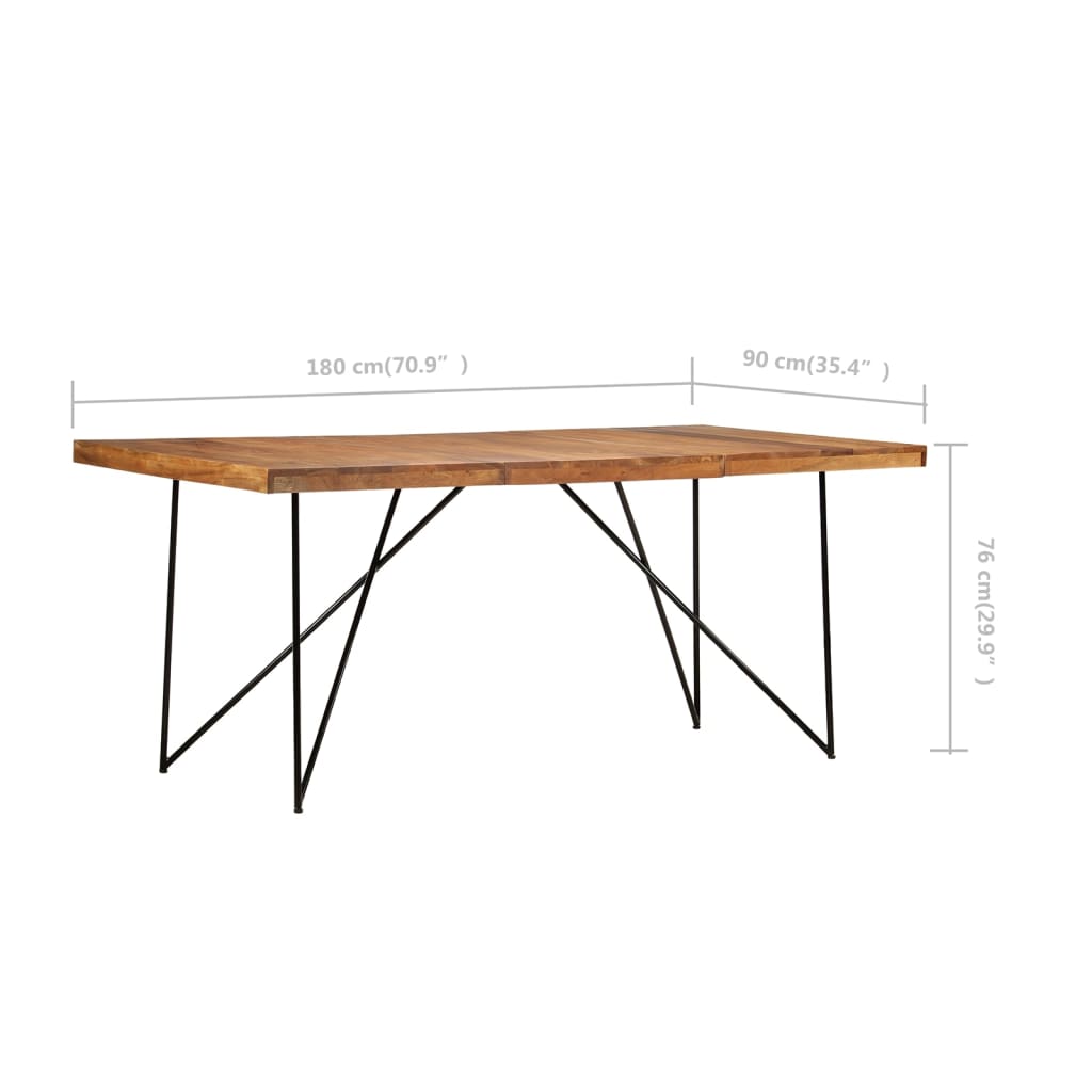 Spisebord 180x90x76 cm heltre akasie