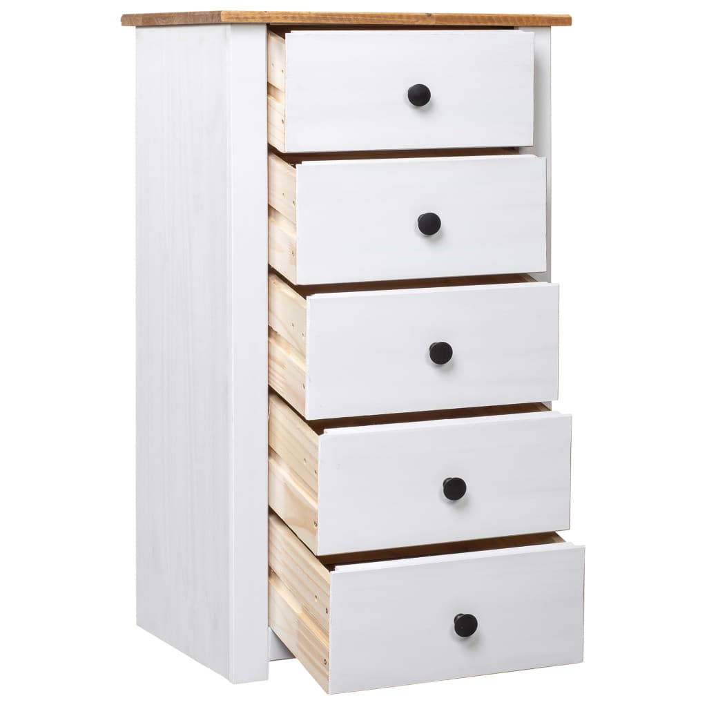 Skjenk hvit 46x40x89 cm furu Panama Range
