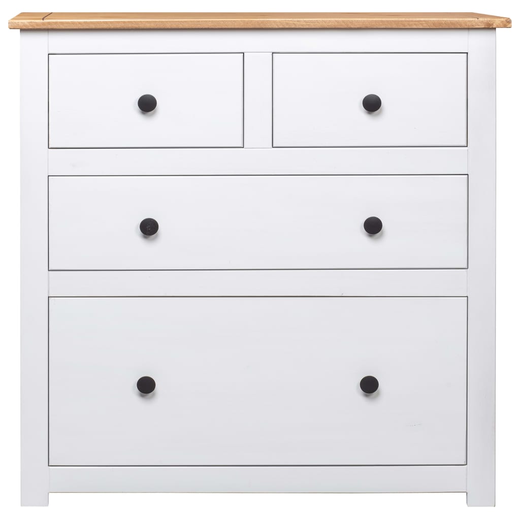 Skjenk hvit 80x40x83 cm furu Panama Range