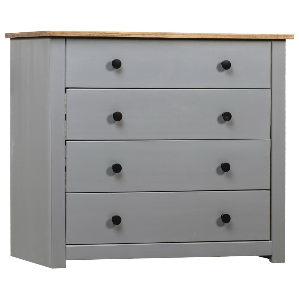 Sideskap grå 80x40x73 cm furu Panama Range