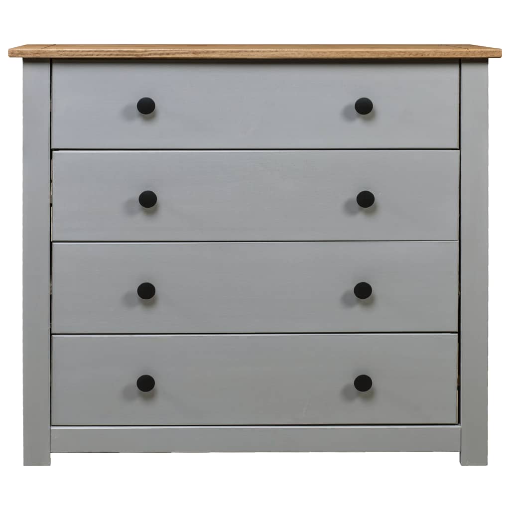 Sideskap grå 80x40x73 cm furu Panama Range