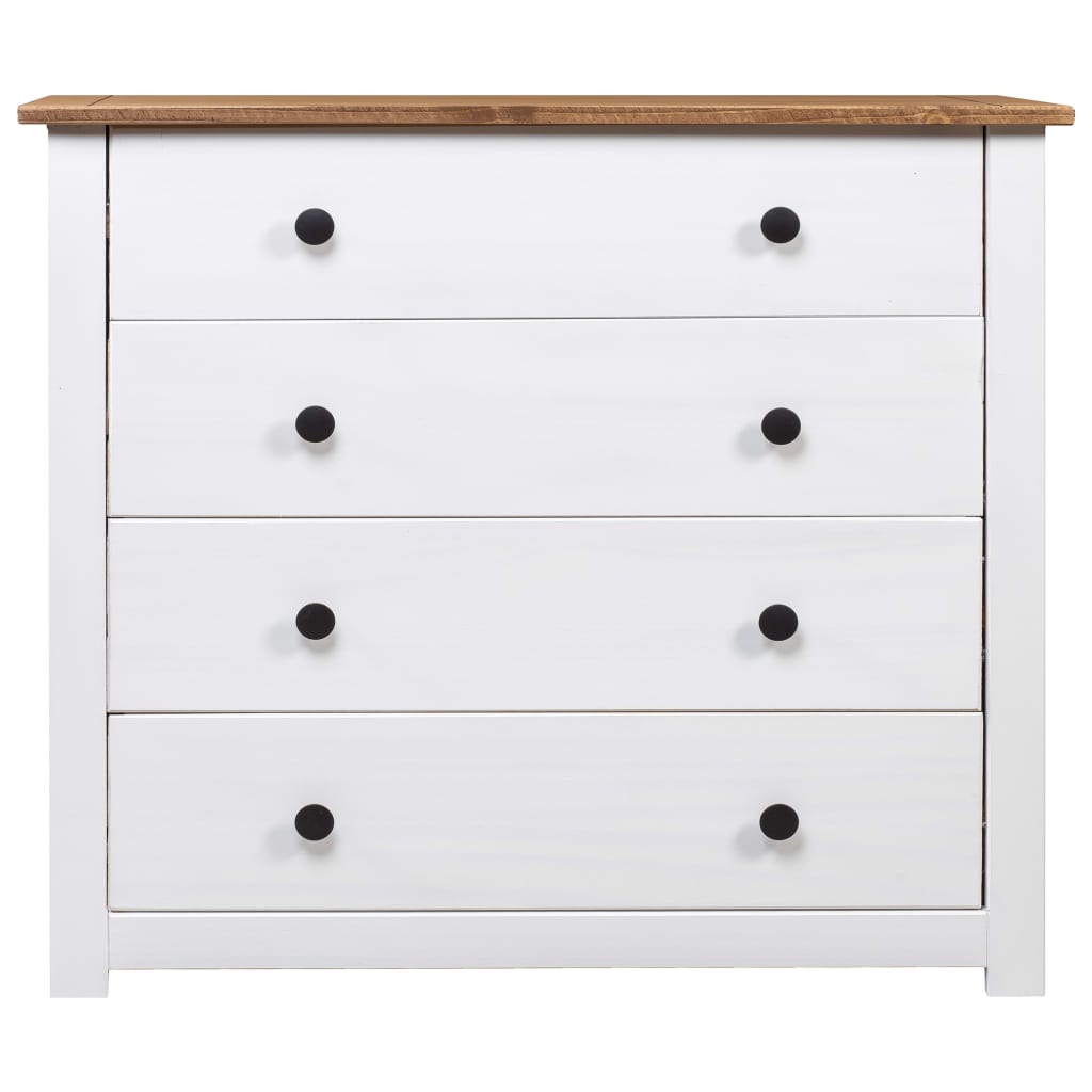 Sideskap hvit 80x40x73 cm furu Panama Range