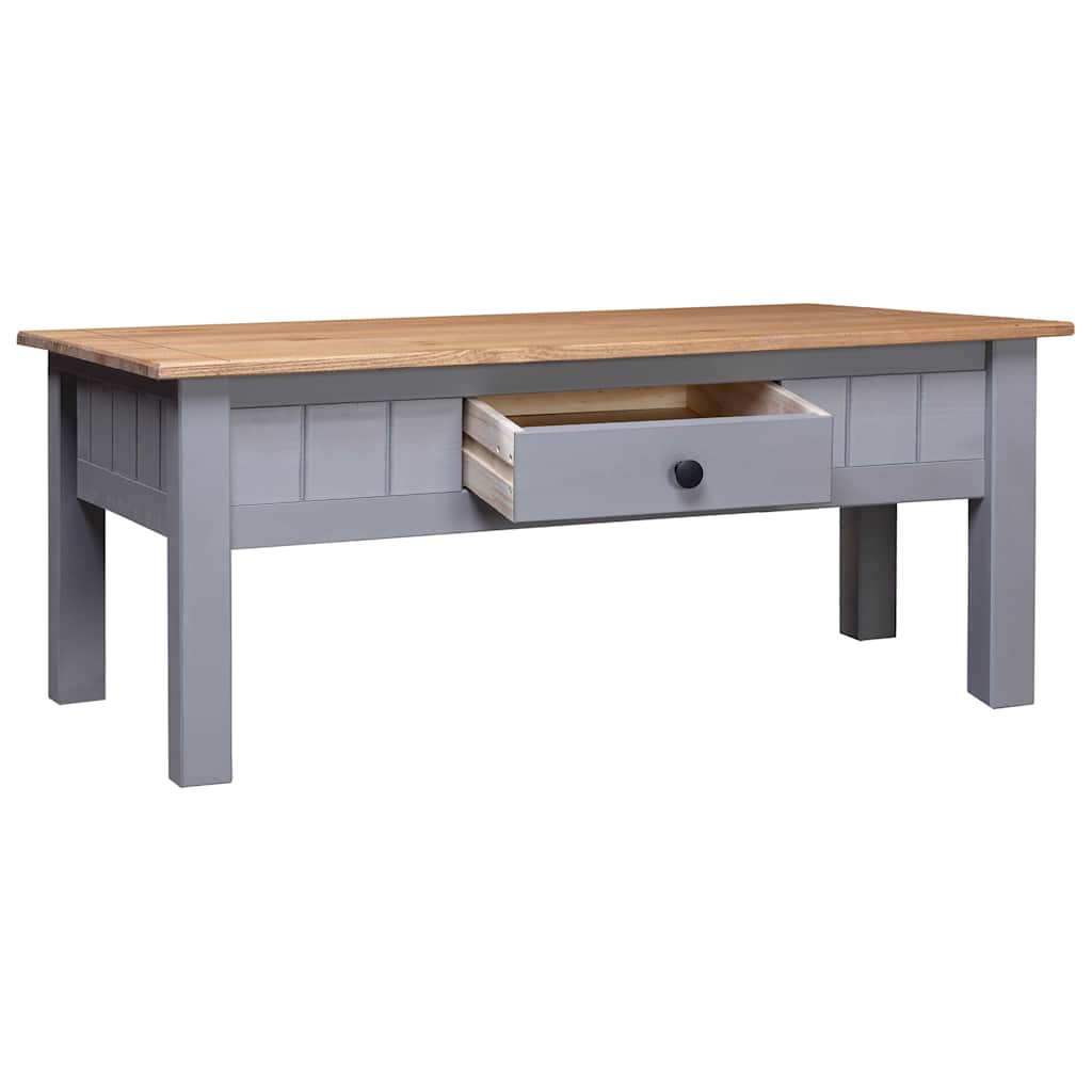 Salongbord grå 100x60x43,5 cm heltre furu Panama Range