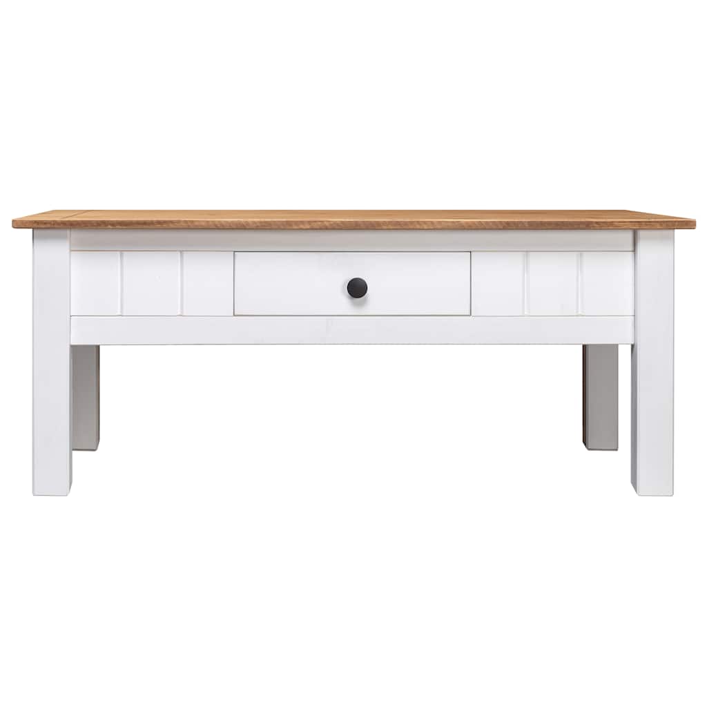 Salongbord hvit 100x60x43,5 cm heltre furu Panama Range