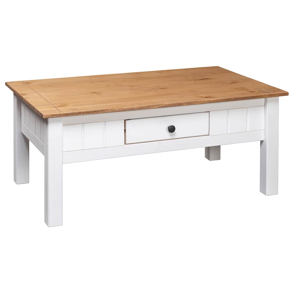 Salongbord hvit 100x60x43,5 cm heltre furu Panama Range