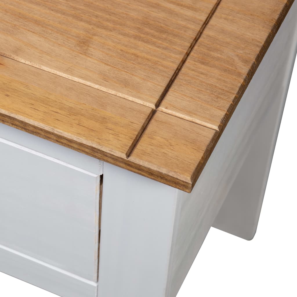Nattbord hvit 46x40x57 cm furu Panama Range