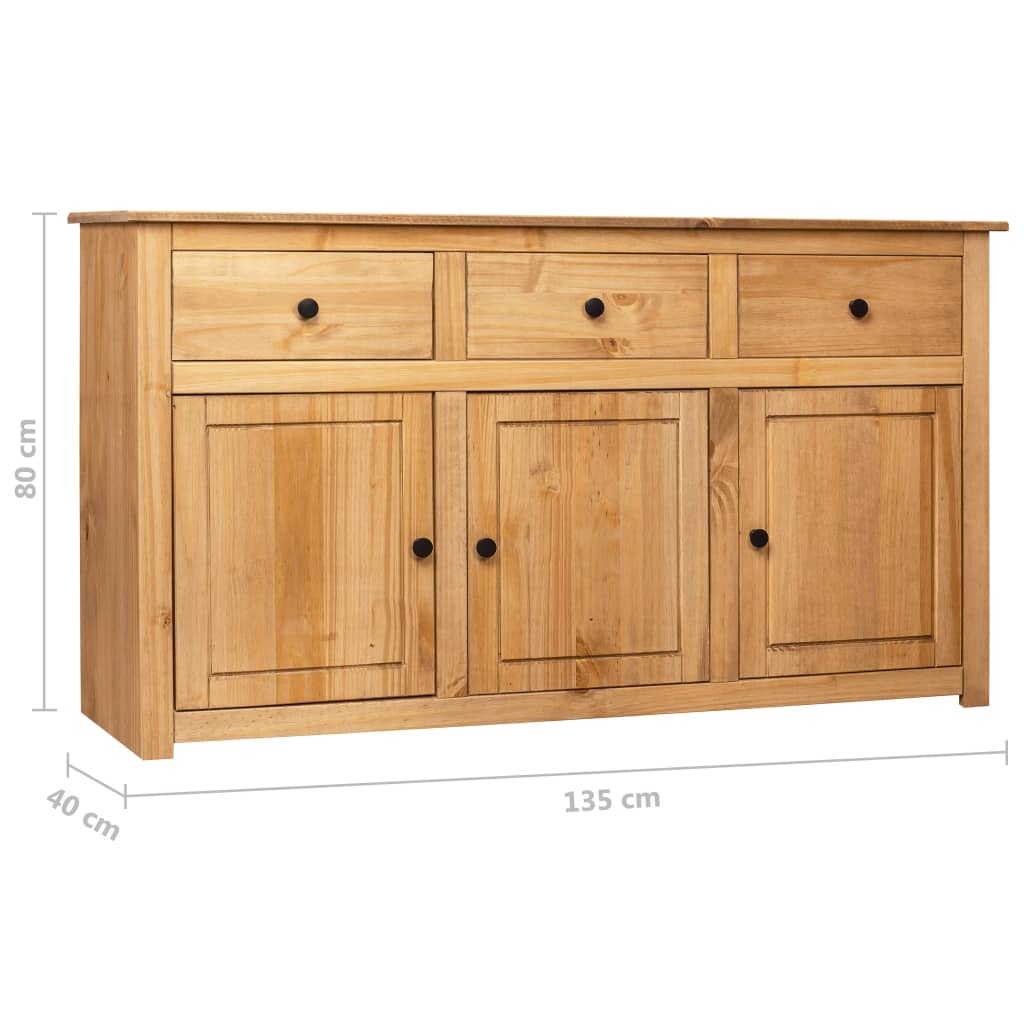 Skjenk 135x40x80 cm heltre furu Panama Range