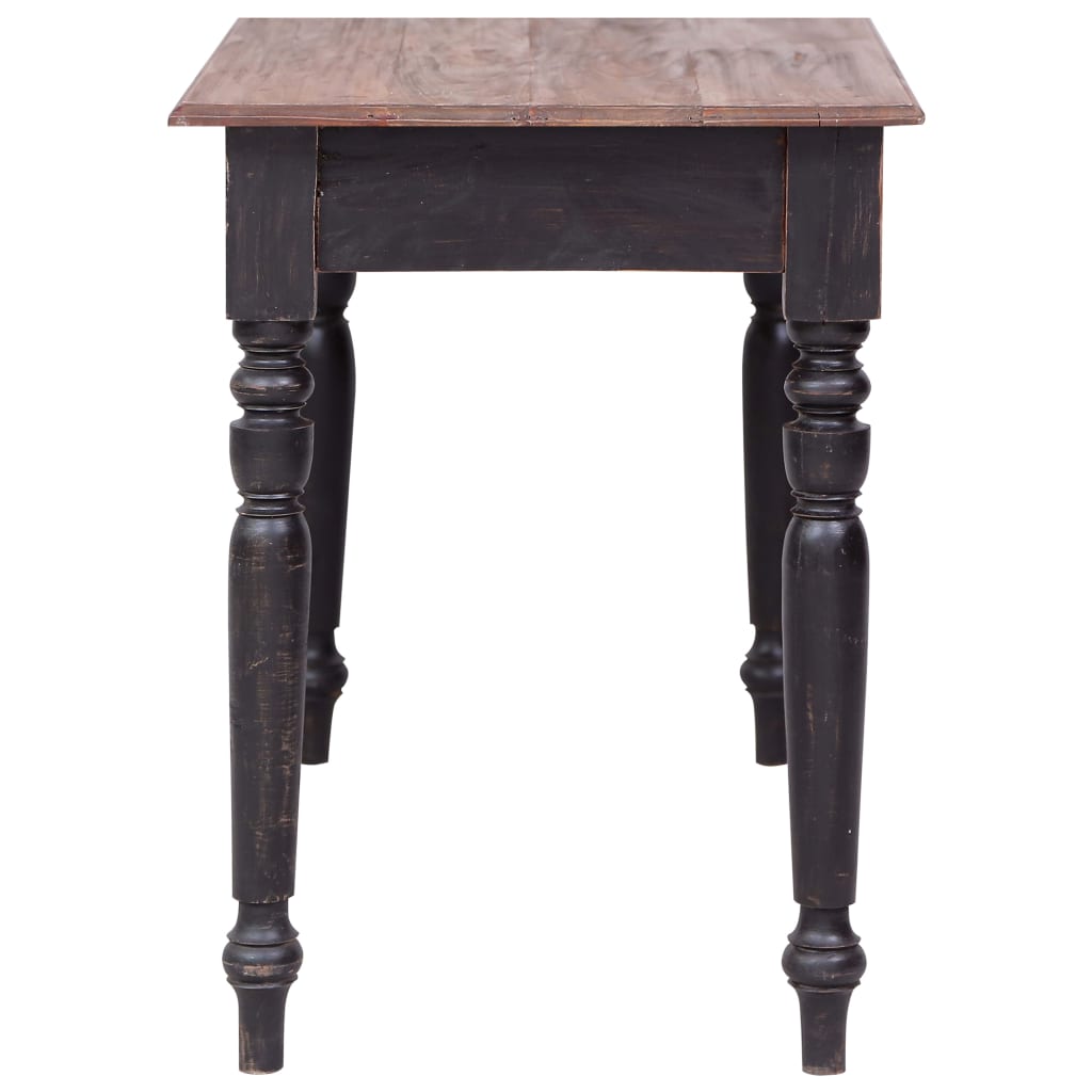 Skrivebord med 3 skuffer 117x57x75 cm heltre mahogni