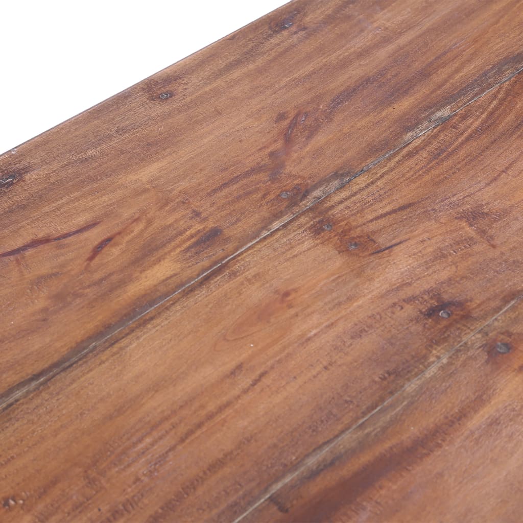 Skrivebord med skuffer hvit 117x57x75 cm heltre mahogni