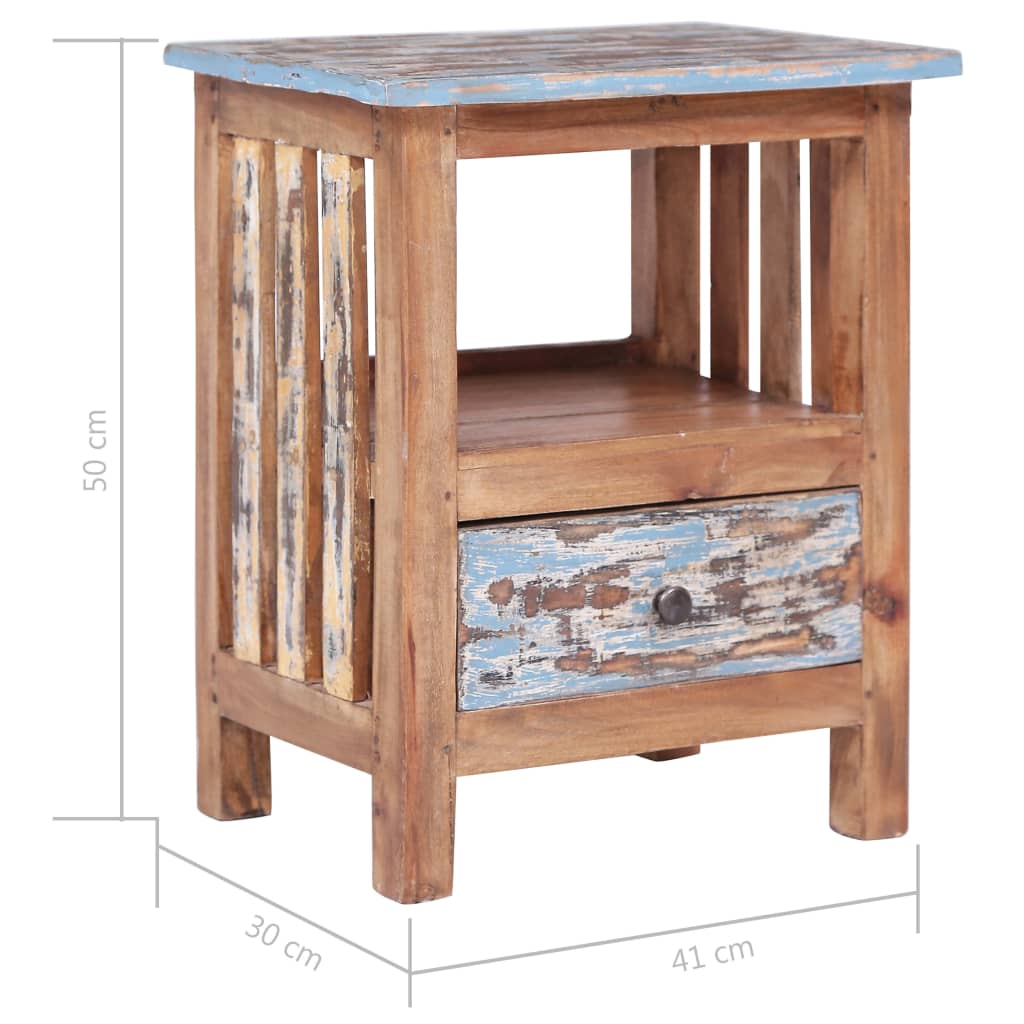 Nattbord 41x30x50 cm heltre mahogni