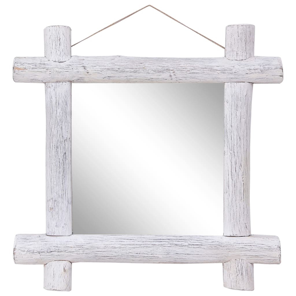 Trespeil hvit 70x70 cm gjenvunnet heltre vidaXL
