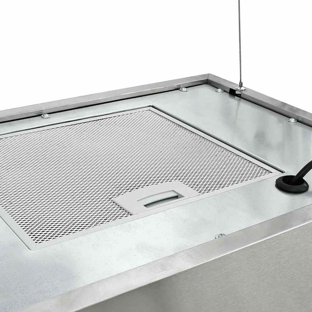 Fritthengende kjøkkenvifte sensor LCD 55 cm rustfritt stål
