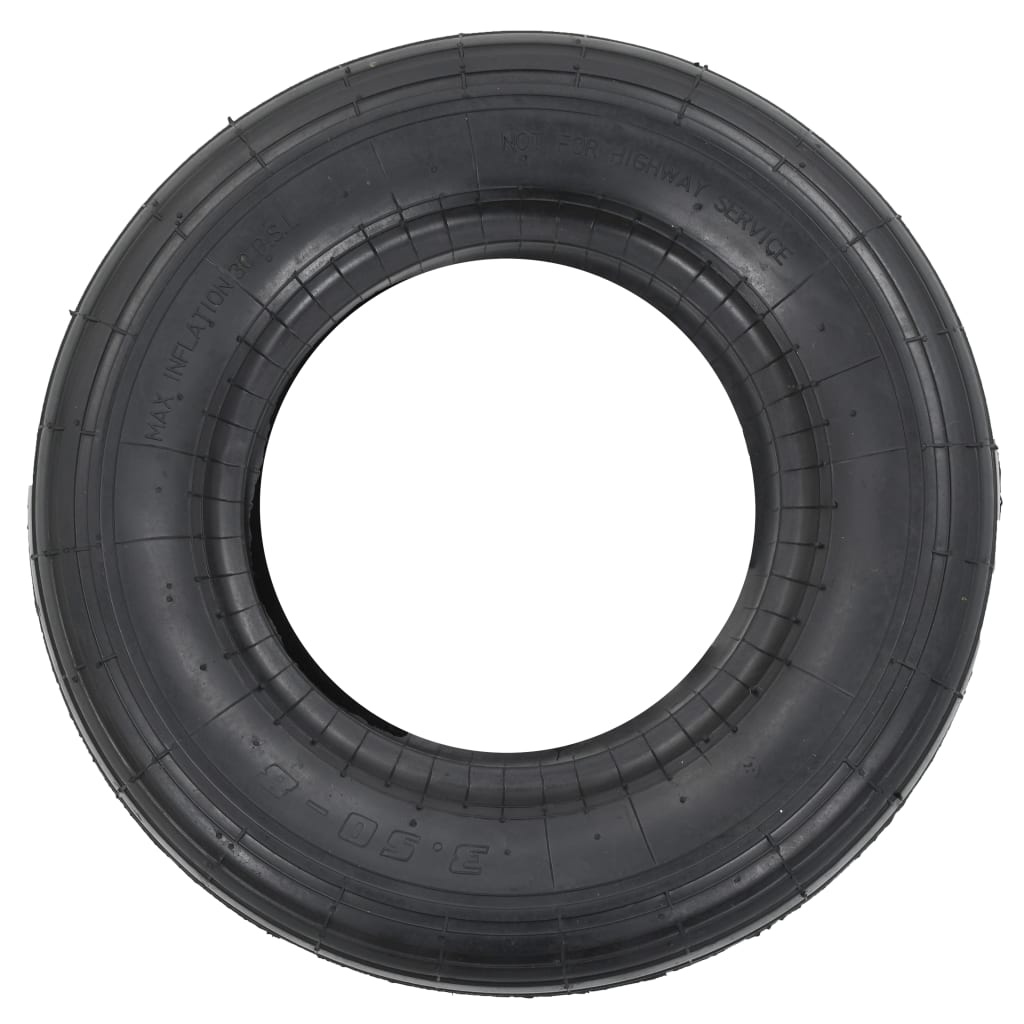 Trillebårdekk og innerslange sett 4 deler 3.50-8 4PR gummi