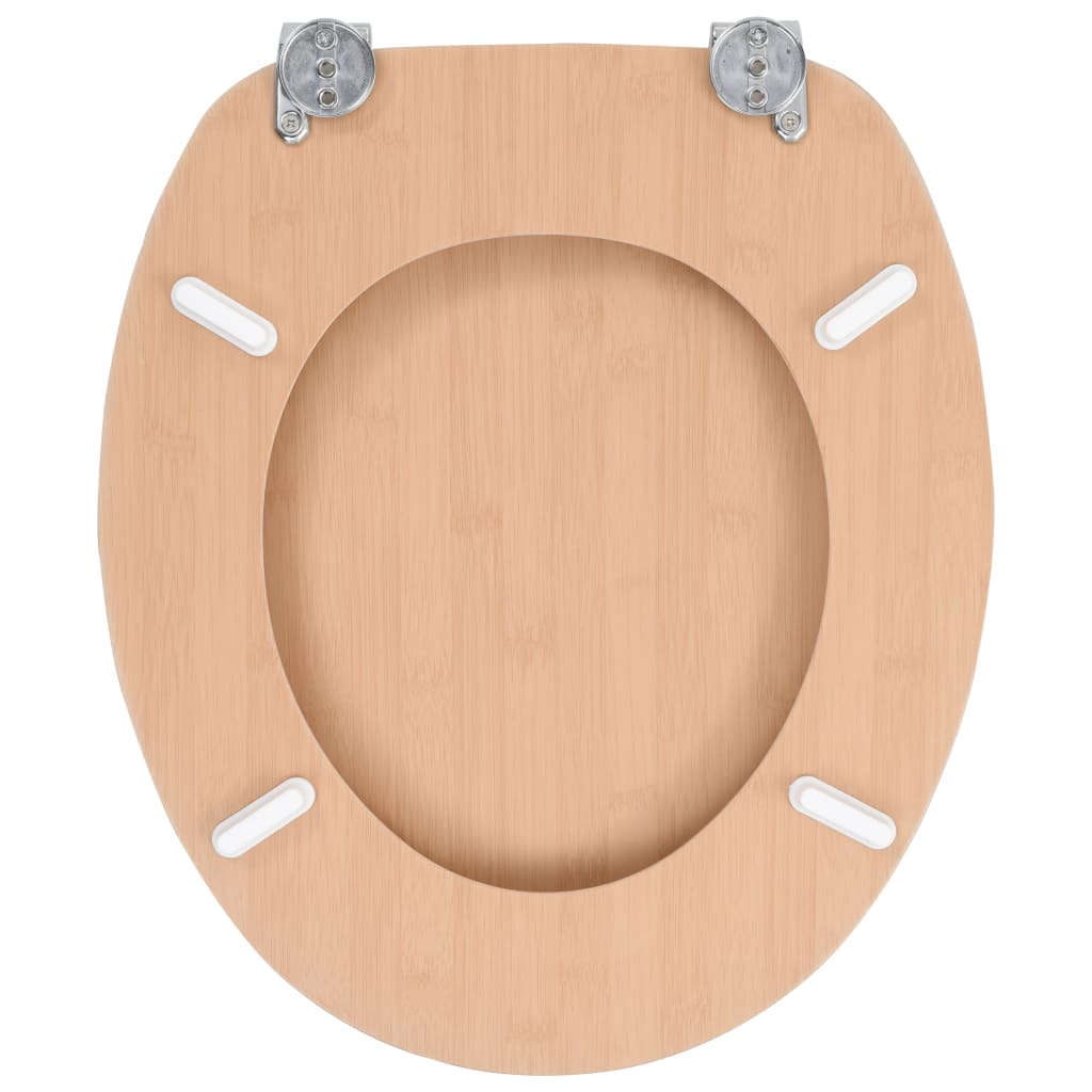 Toalettseter 2 stk MDF bambus-design