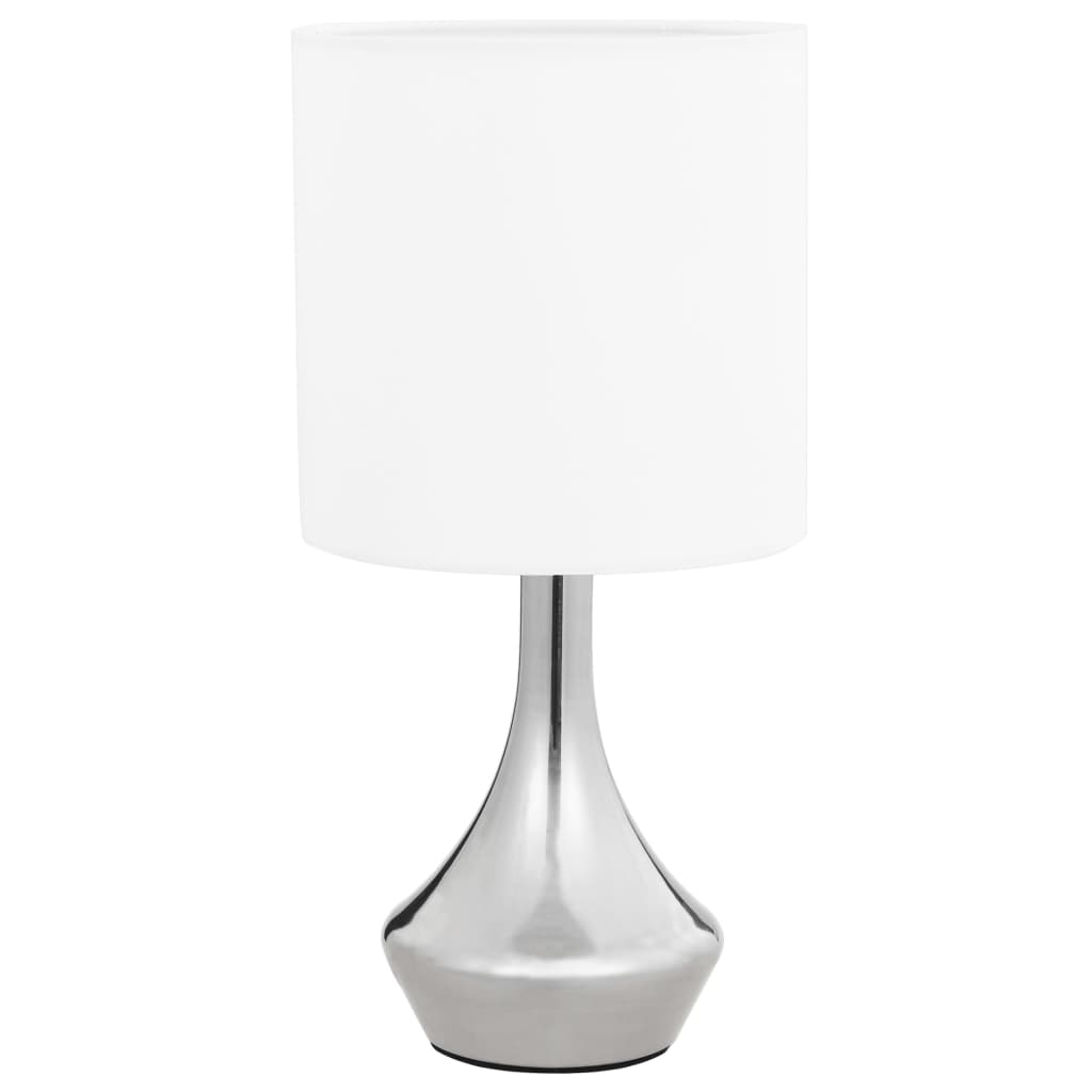 Bordlamper 2 stk berøringsknapp hvit E14