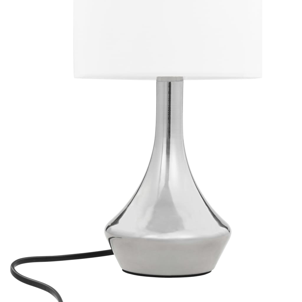 Bordlamper 2 stk berøringsknapp hvit E14