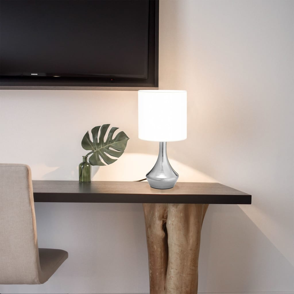 Bordlamper 2 stk berøringsknapp hvit E14