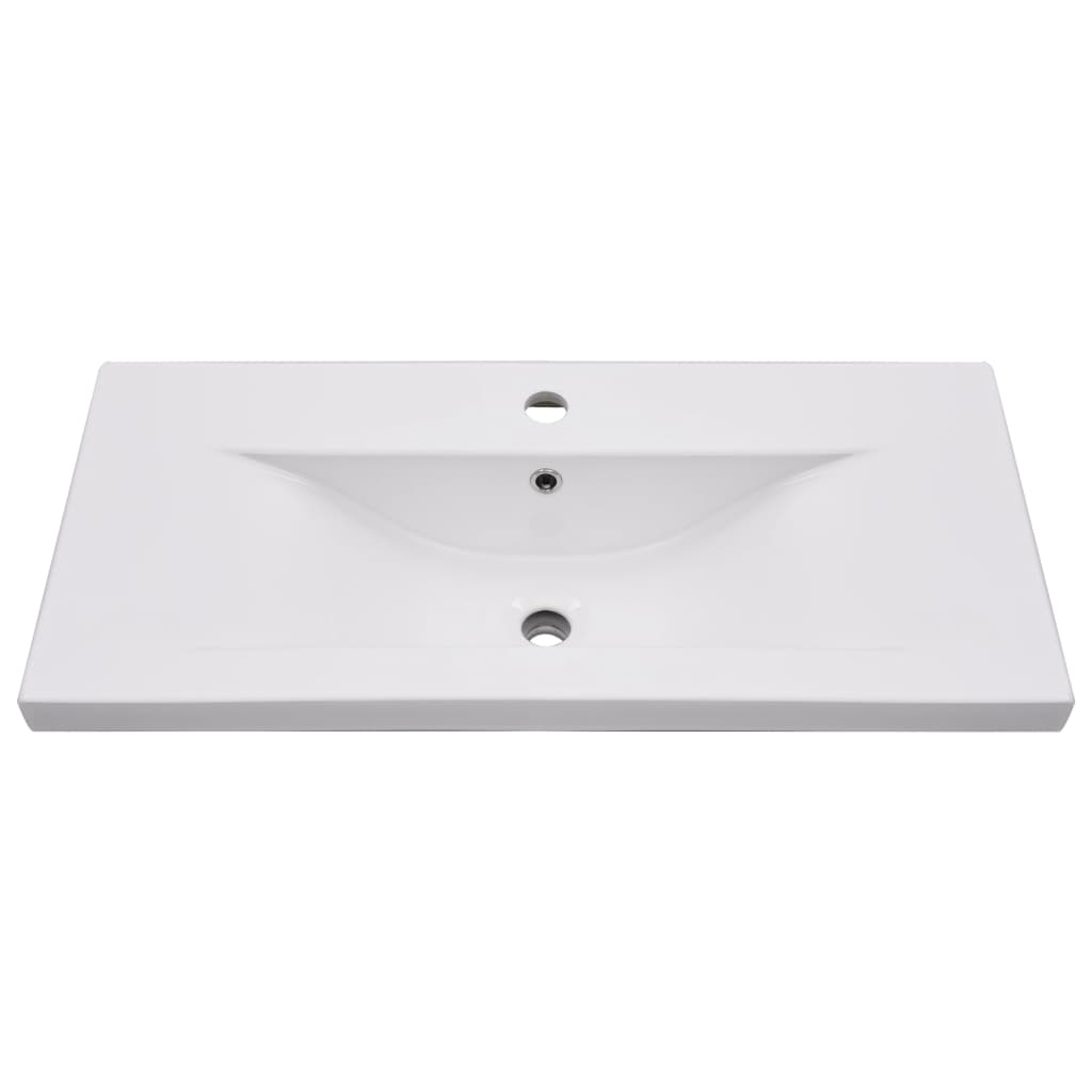 Innebygd vask 81x39,5x18,5 cm keramisk hvit