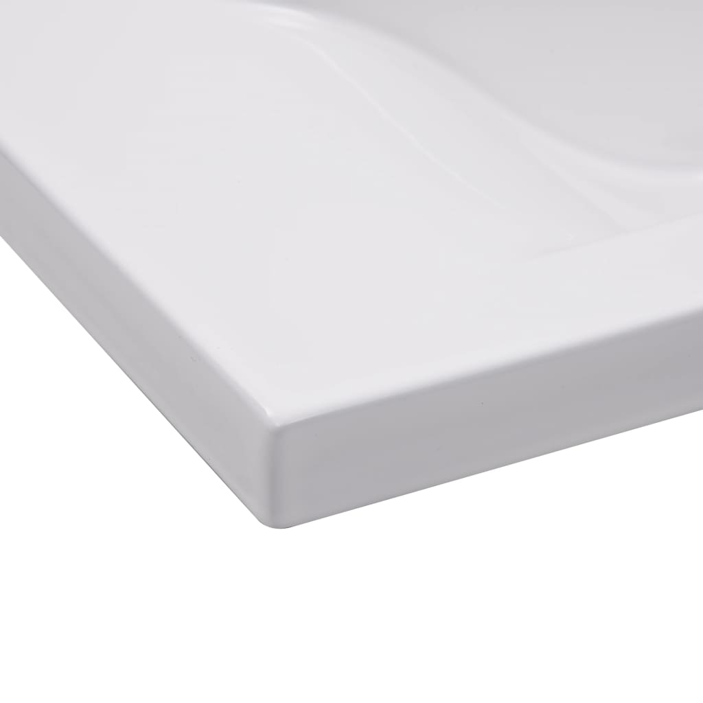 Innebygd vask 81x39,5x18,5 cm keramisk hvit